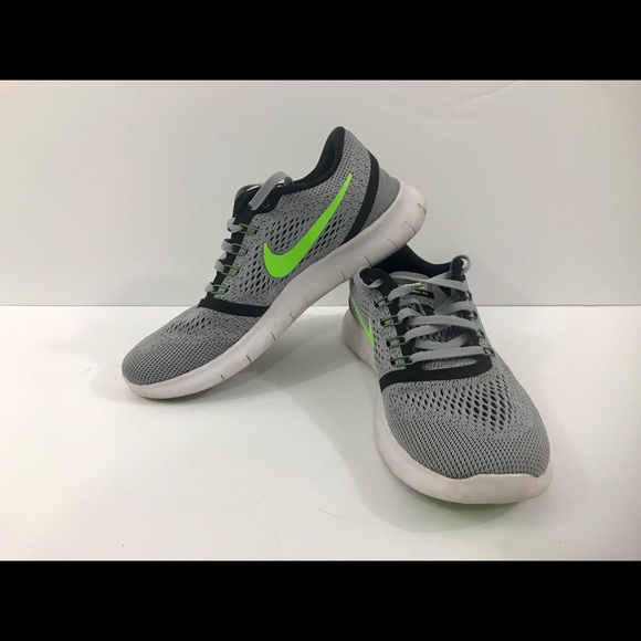 Nike Mens Gray Green Black Free RN Shoes Size 7 - Picture 4 of 8